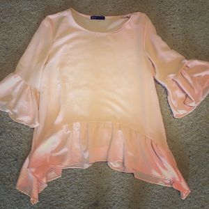 Gibson Women’s Blouse with Asymmetrical Hem